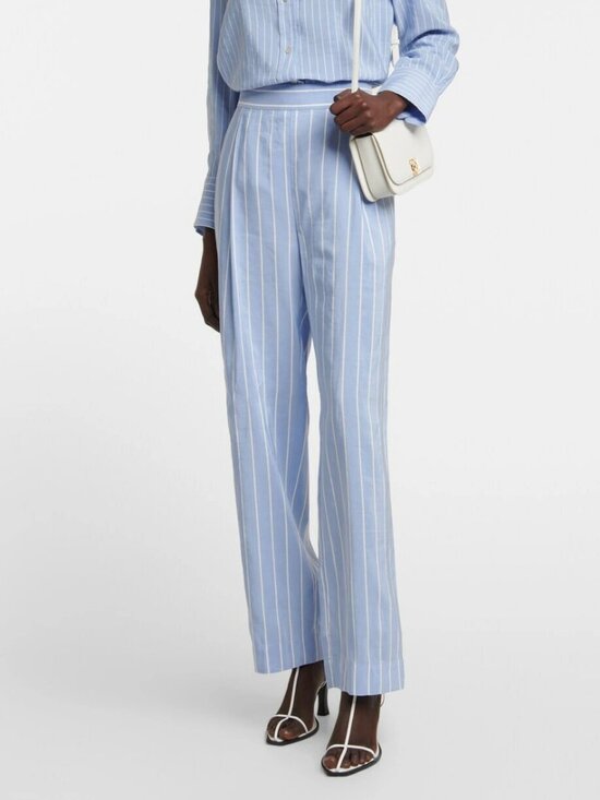 Vince Pants - Vince Blue and White Stripe Wide Leg Pants, size M